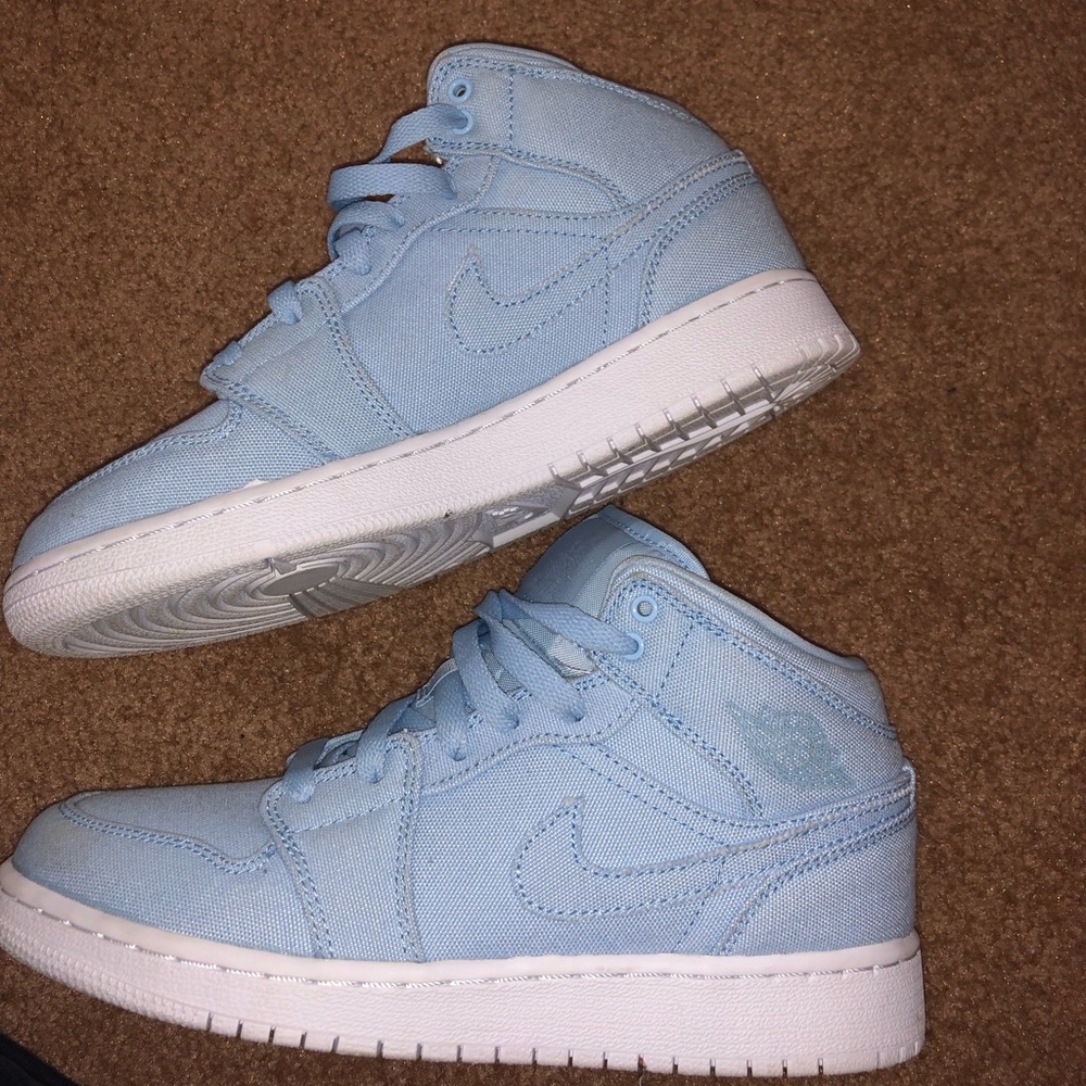 high top baby blue nike’s